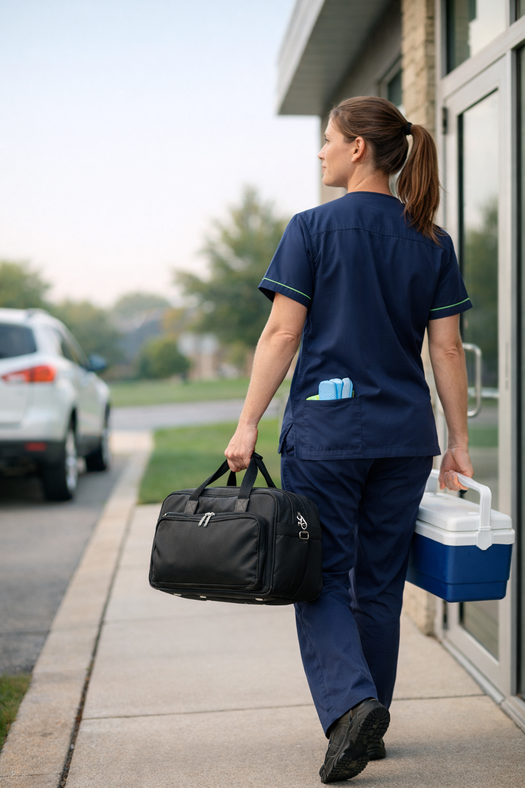 foto mujer caminando